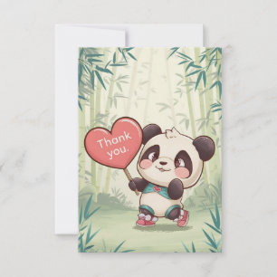 Carte De Remerciements Panda assez simple