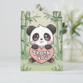 Carte De Remerciements Panda coloré (Debout devant)