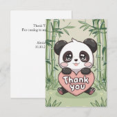 Carte De Remerciements Panda coloré (Devant / Derrière)