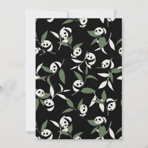 Carte De Remerciements Panda Cute Jouer Jardin De Bambou