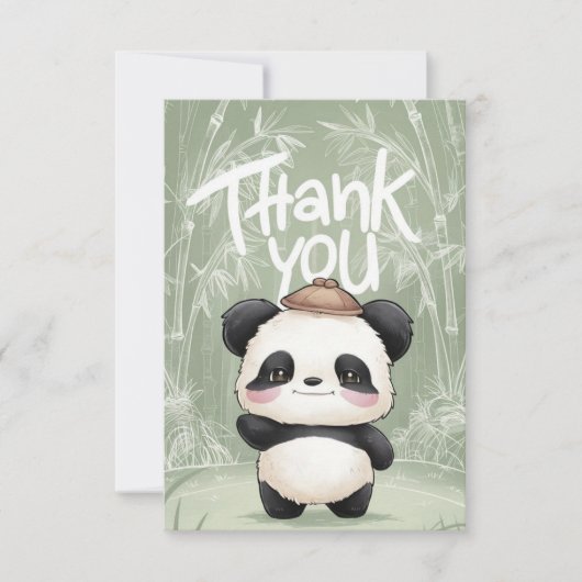 Carte De Remerciements Panda de salutation magique (Devant)