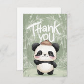 Carte De Remerciements Panda de salutation magique (Devant / Derrière)