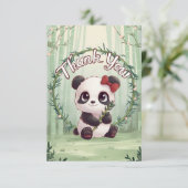 Carte De Remerciements Panda de salutation mignonne (Debout devant)
