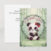 Carte De Remerciements Panda de salutation mignonne (Devant / Derrière)