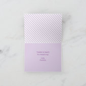 Carte De Remerciements Panda Donut Bakery violet et vert (Intérieur)