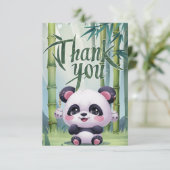 Carte De Remerciements Panda Élégant (Debout devant)
