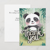Carte De Remerciements Panda magique en bambou (Devant / Derrière)