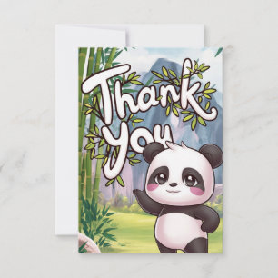 Carte De Remerciements Panda simple mignonne