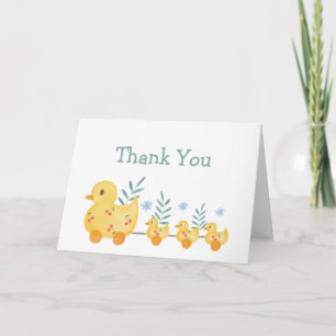 Carte De Remerciements Panneau de bienvenue pour Baby Shower Canard Maman