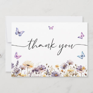 Carte De Remerciements Panneau de bienvenue pour une Baby Shower Papillon