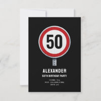Panneau de limitation de vitesse pour 50e annivers