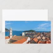 Carte De Remerciements Panorama de la ville de Dubrovnik - Croatie (Devant / Derrière)