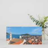 Carte De Remerciements Panorama de la ville de Dubrovnik - Croatie (Debout devant)