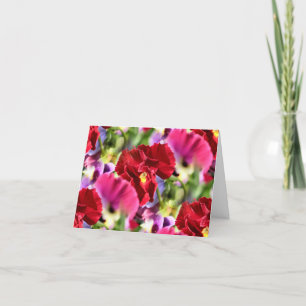 Carte De Remerciements Pansies colorées
