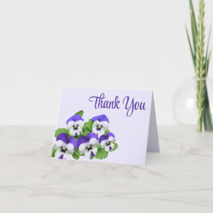 Carte De Remerciements Pansy Lilac Purple Party Événement Flower personna