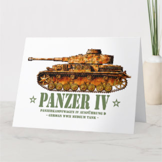 Carte De Remerciements Panzer IV D Guerre mondiale Deux Allemands 2ÈME GU