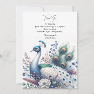 Carte De Remerciements Paon Majestueux