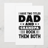 Carte De Remerciements Papa Et Grand-Père (Devant / Derrière)