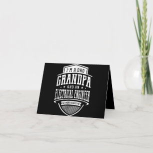 Carte De Remerciements Papa Grand-Père Ingénieur Électrique Rien Ne Me Fa