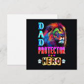 Carte De Remerciements Papa Protector Hero (Devant / Derrière)