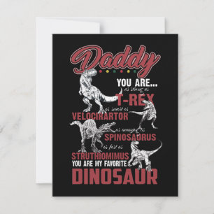 Carte De Remerciements Papa, Tu Es Aussi Forte Que Le Don T-rex Dinosaur