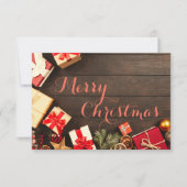 Carte De Remerciements Papeterie de fêtes de Typographie Moderne Élégante (Devant)