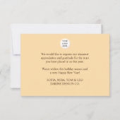 Carte De Remerciements Papeterie de fêtes de Typographie Moderne Élégante (Dos)