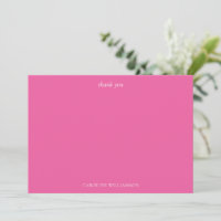 Papeterie élégante personnalisée au nom rose chaud