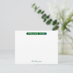 Carte De Remerciements Papeterie formelle verte forestière pour famille o