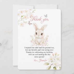 Carte De Remerciements Papeterie Papillon Lapin Rose