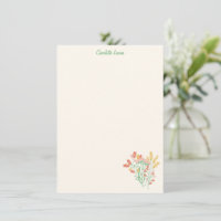 Papeterie personnalisée Fleurs printanières sauvag
