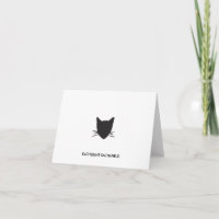 Papeterie personnelle de chat tiré par la main