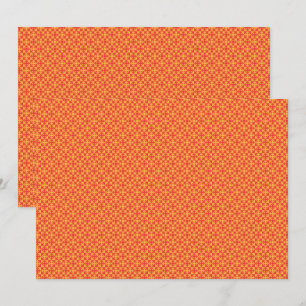 Carte De Remerciements Papier à envelopper avec un motif orange, re