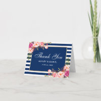 Papier à lettre de mariage à rayures bleues et fle