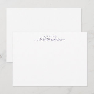 Carte De Remerciements Papier à Lettre Minimaliste Lavande Personnalisé