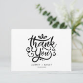 Carte De Remerciements Papier à lettres de remerciement de mariage person (Debout devant)