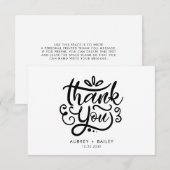 Carte De Remerciements Papier à lettres de remerciement de mariage person (Devant / Derrière)