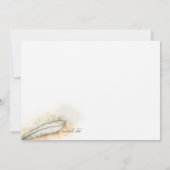Carte De Remerciements Papier à lettres Inkwell et Feather Quill (Dos)