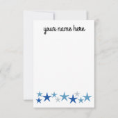 Carte De Remerciements Papier à lettres Stars personnalisées pour garçons (Devant)