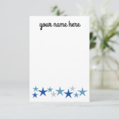 Carte De Remerciements Papier à lettres Stars personnalisées pour garçons (Debout devant)