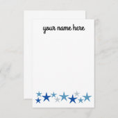 Carte De Remerciements Papier à lettres Stars personnalisées pour garçons (Devant / Derrière)