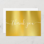 Carte De Remerciements Papier alu moderne élégant script (Devant / Derrière)