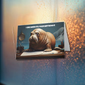 Carte De Remerciements Papier de lecture Walrus