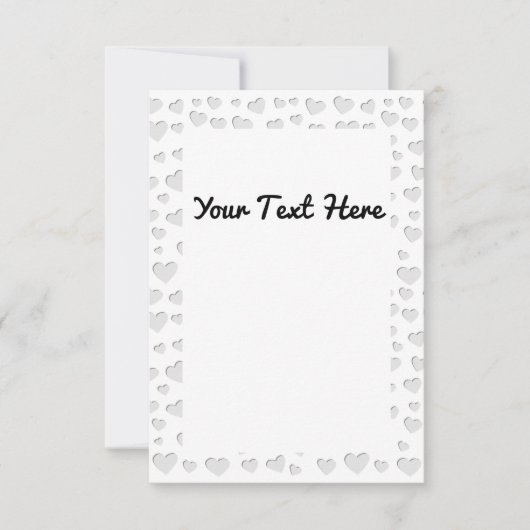 Carte De Remerciements Papier moulé en forme de coeur coupé (Devant)