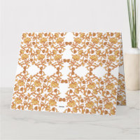 papier peint orange et blanc au design floral