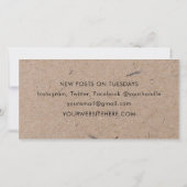 Carte De Remerciements Papier rustique minimaliste moderne (Dos)