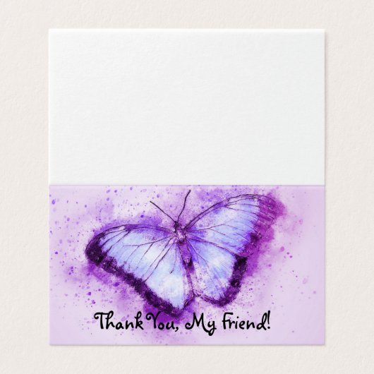 Carte de remerciements papillon (Outside Unfolded)