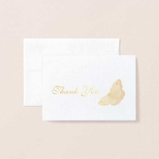 Carte de remerciements papillon (Devant avec enveloppe)