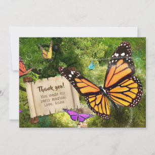 Carte de remerciements papillon