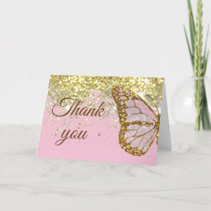 carte de remerciements papillon